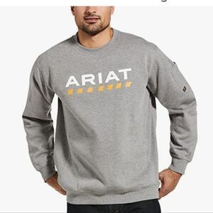 Ariat Rebar Workman Logo Sweatshirt- Grey